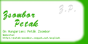 zsombor petak business card